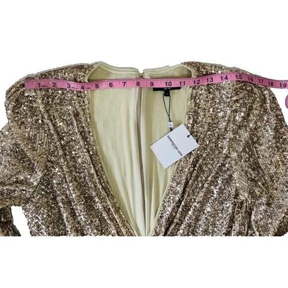 Generation Love Revolve Meadow Sequin Jumpsuit Champagne NWT $395 - Picture 9 of 12